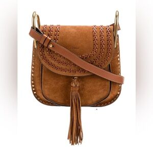 Chloe Suede Crossbody Bag tan